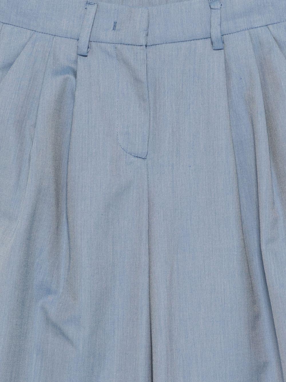 Pantaloni per bambina Simonetta blu con design pieghe SY6A90 G0212 645 SIMONETTA KIDS 