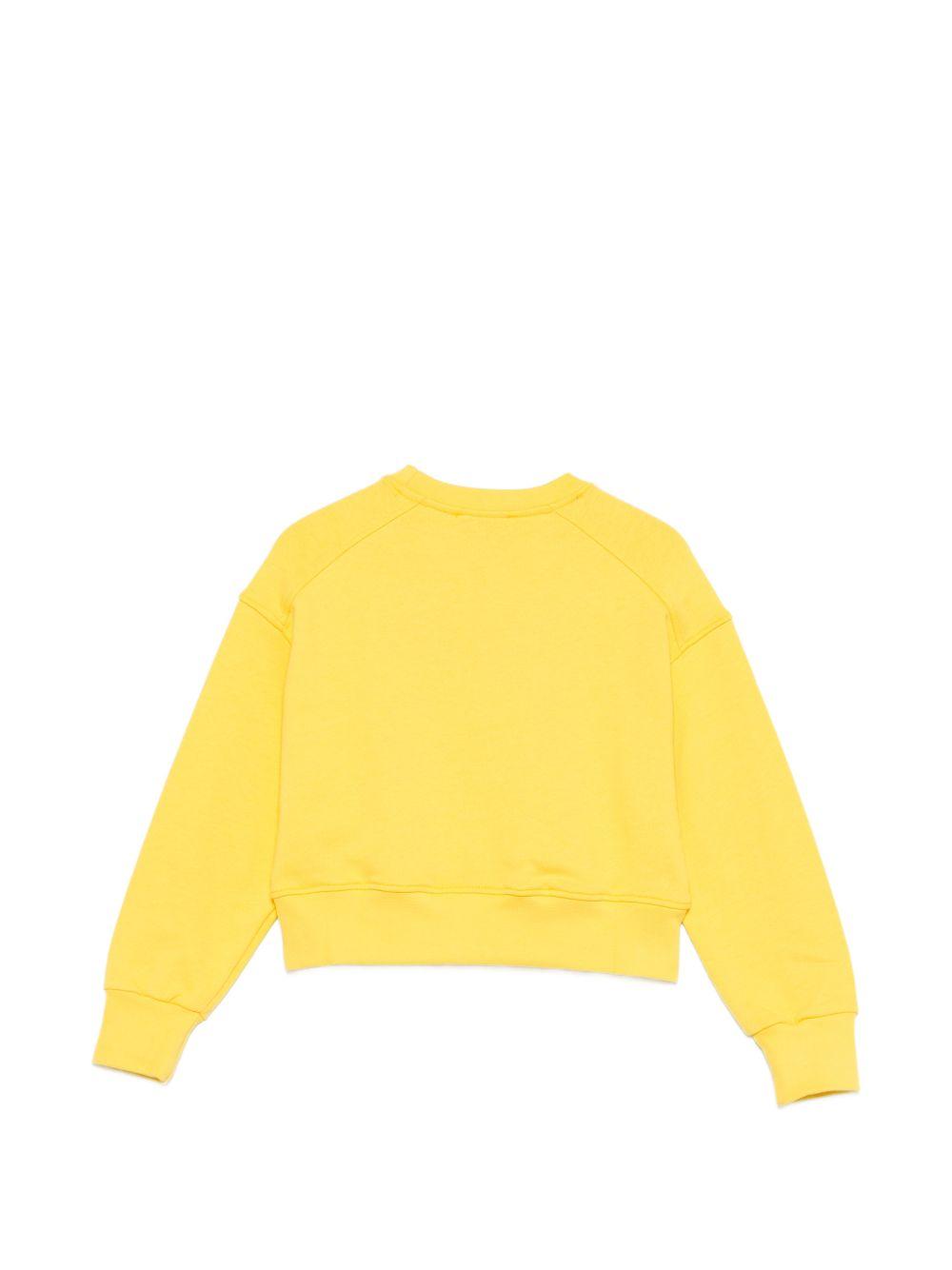 Felpa per bambina MSGM Kids gialla con applicazione logo S6MSJGSW088 MS009 MSGM KIDS 