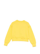 Felpa per bambina MSGM Kids gialla con applicazione logo S6MSJGSW088 MS009 MSGM KIDS 