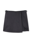 Bermuda con ricamo per bambina Givenchy Kids nero con tessuto in raso H30800 09B GIVENCHY KIDS 