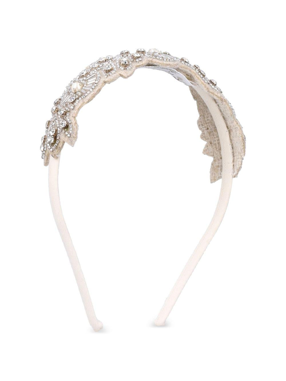 Cerchietto per bambina Bonpoint Laure beige con decorazione S06GHAW00002 0004A BONPOINT 