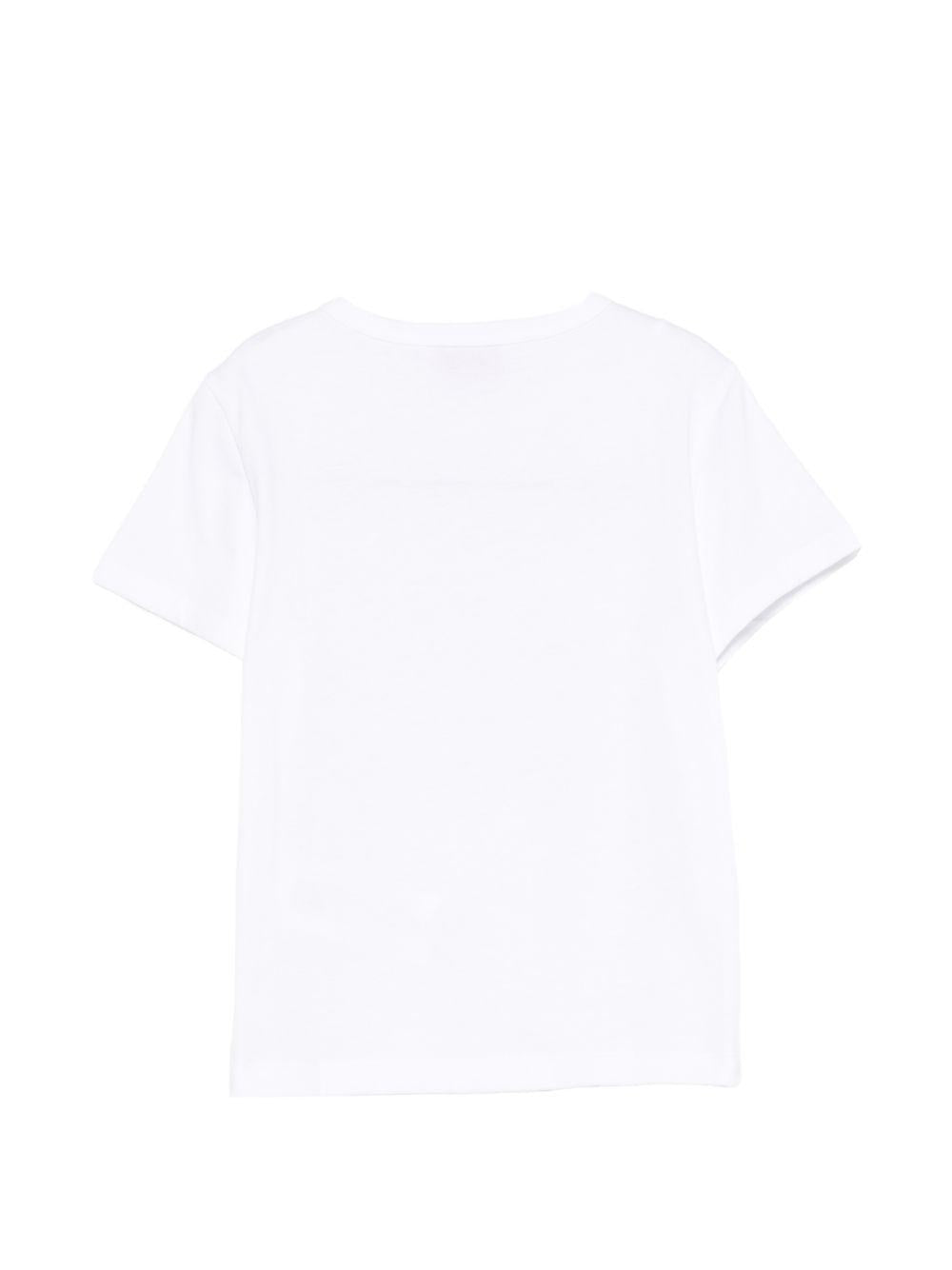 T-shirt per bambina Emilio Pucci Junior bianca con stampa grafica PY8A01 Z3672 100FU EMILIO PUCCI KIDS 