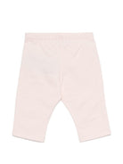 Leggings per neonata Balmain Kids rosa con bottoni color oro BZ6020 Z3183 508OR BALMAIN KIDS 