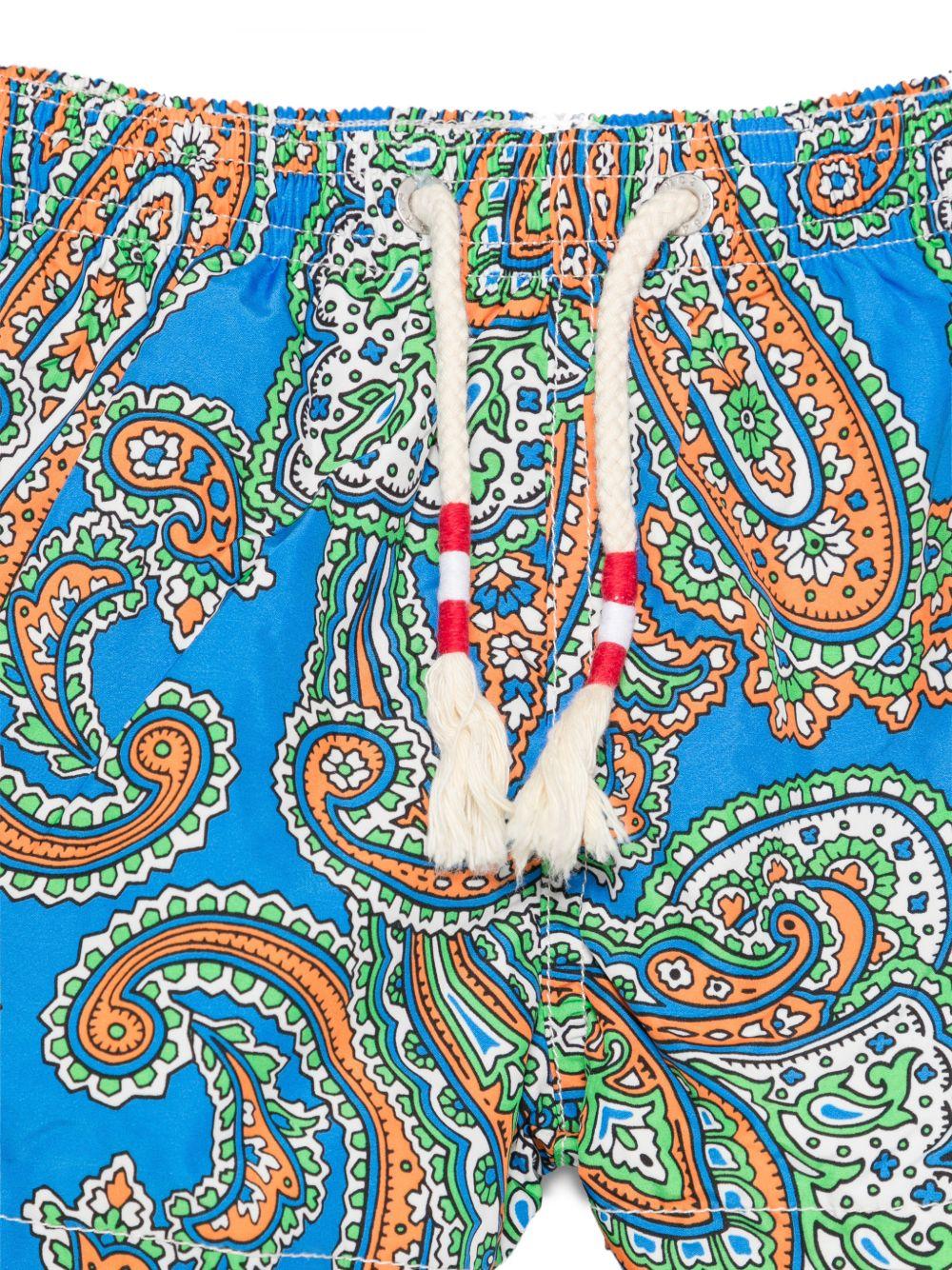 Costume da bagno per bambino MC2 Saint Barth Kids multicolore con stampa con stampa paisley JEA0016 04113L MC2 ST. BARTH KIDS 