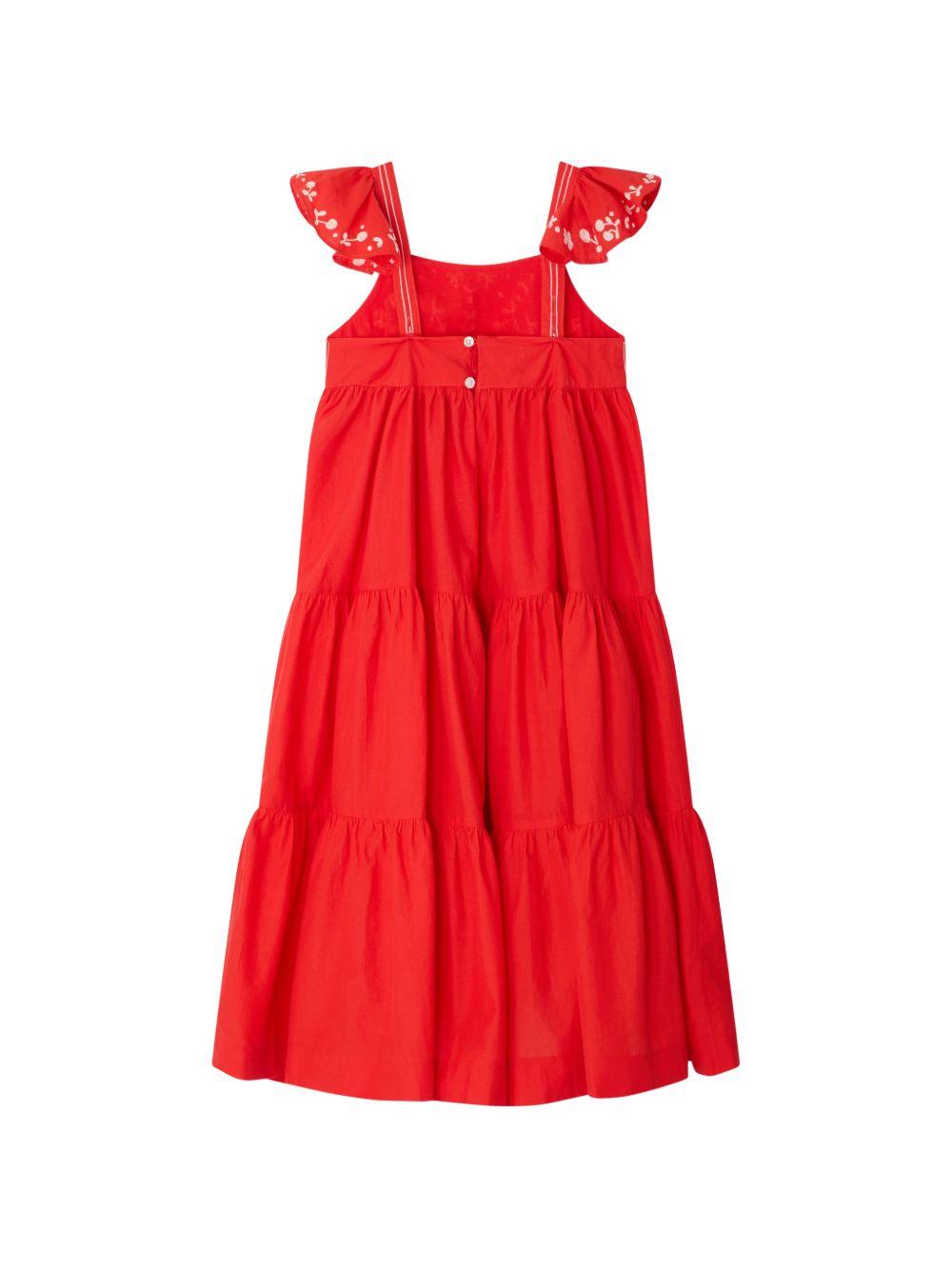 Abito Cora per bambina Bonpoint rosso con dettaglio ciliegie sul davanti S06GDRW00035 051A BONPOINT 