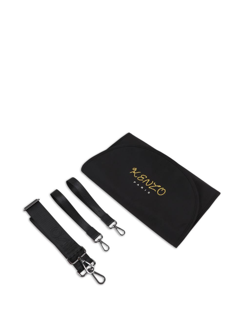 Borsa fasciatoio per neonati Kenzo Kids nera con ricamo K61828 095 KENZO KIDS 