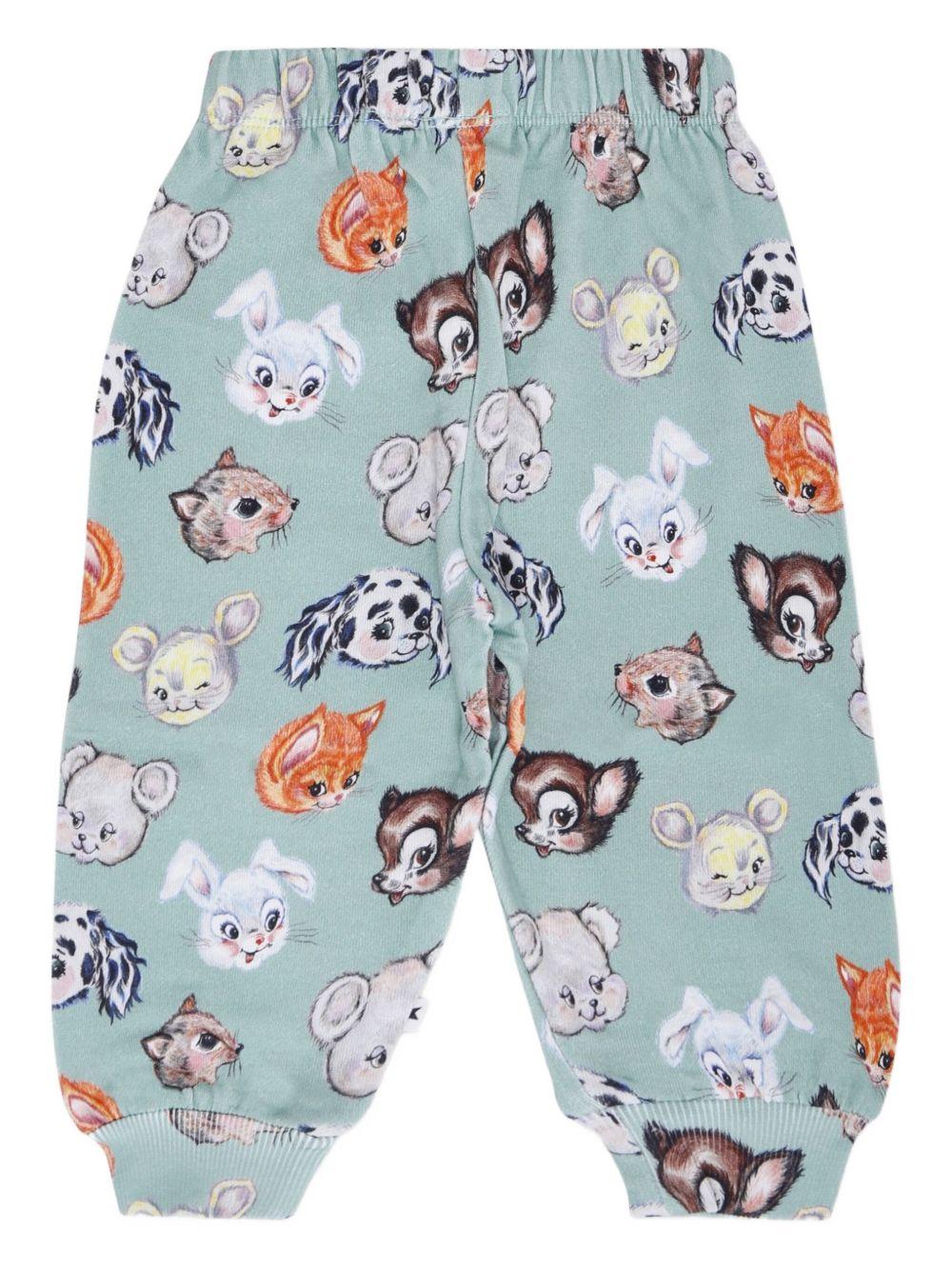 Pantaloni sportivi per neonato Molo verdi Simeon con stampa grafica all-over 6W25I209 9399 MOLO 