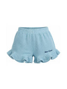Shorts per bambina Bobo Choses Kids azzurri con logo sul davanti B126AC062 451 BOBO CHOSES KIDS 
