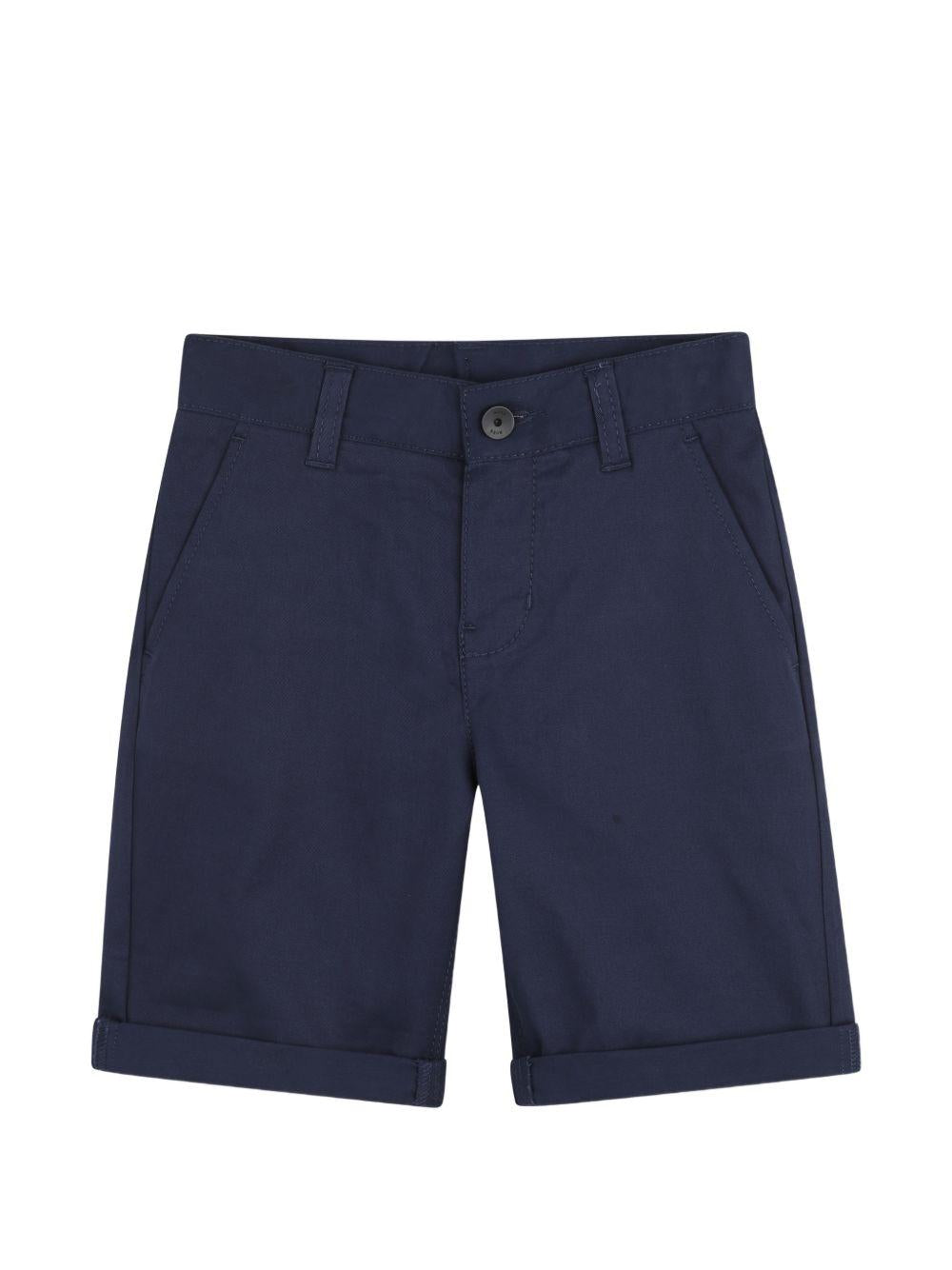 Shorts per bambino Boss Kids blu con risvolto J52921 849 BOSS KIDS 