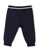 Tuta sportiva con stampa per neonato BOSS Kidswear blu con dettaglio a righe J52126 849 BOSS KIDS 
