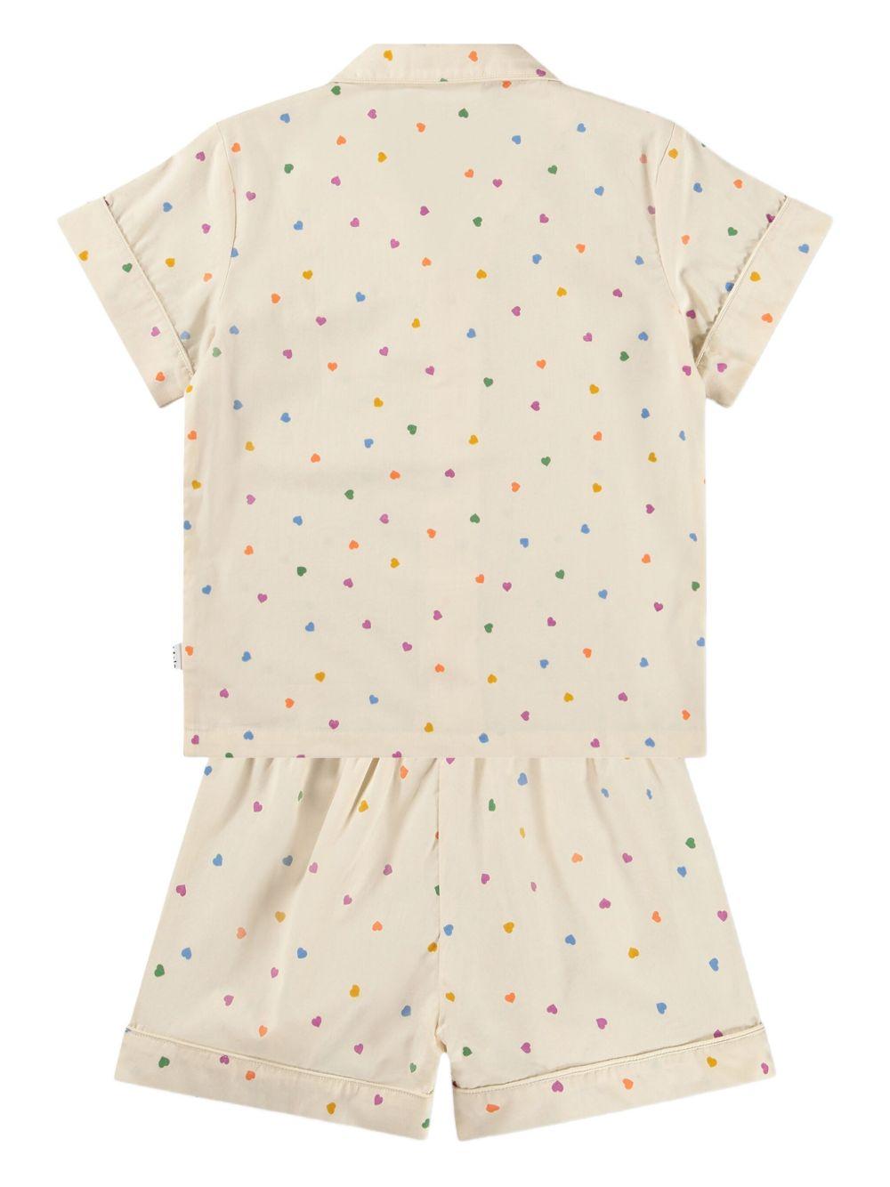 Pigiama Lexi per bambina Molo beige con motivo cuori 6S26R503 9537 MOLO KIDS 