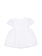 Abito per neonata Simonetta bianca con volant SY1001 O0069 100 SIMONETTA KIDS 