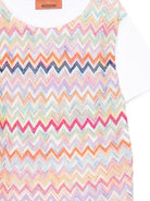 T-shirt per bambina Missoni Kids multicolore con motivo a chevron MY8A01 Q0107 999 MISSONI KIDS 