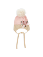 Cappello per neonata Monnalisa Kids rosa con pompom 39H001 8064 9102 MONNALISA KIDS 