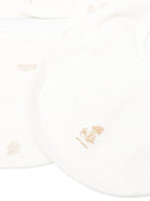 Set di due bavaglini per neonati Petit Bateau bianco con stampa cagnolini A0E18 01 PETIT BATEAU KIDS 