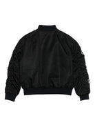 Bomber per bambino Off-White Kids nero con maniche con freccia OBEH002F25FAB001 1001 OFF WHITE KIDS 