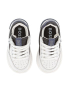 Sneakers per bambino BOSS Kids bianche con design a inserti J52580 10P BOSS KIDS 