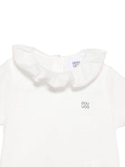 T-shirt per neonata Douuod Kids bianca con ruches DY8011 Z3708 101 DOUUOD KIDS 