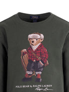 Felpa per bambino Polo Ralph Lauren Kids verde con stampa Polo Bear 322981261 001 Ralph Lauren kids 