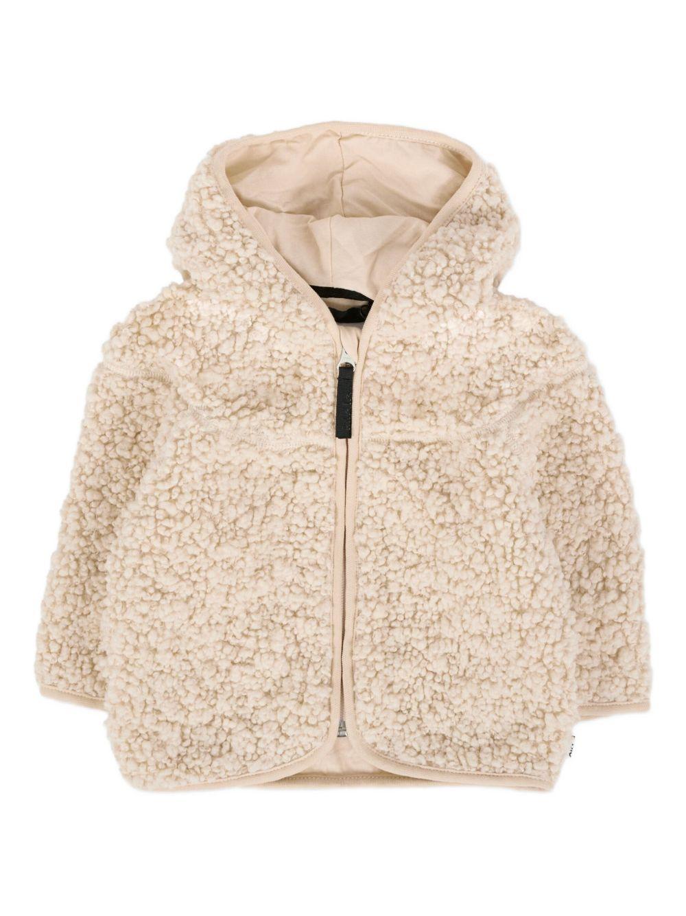Giubbino per neonati Molo beige con texture Teddy Bear 5W25L205 5553 MOLO 