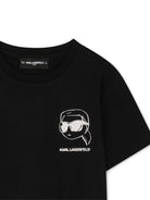 T-shirt per bambino Karl Lagerfeld Kids nera con stampa stile cartoon Z31103 09B KARL LAGERFELD KIDS 
