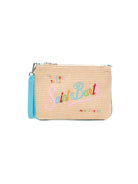 Pochette Parisienne MC2 Saint Barth beige con ricamo logo multicolor PAR0021 02737L MC2 ST. BARTH KIDS 