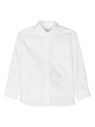 Camicia con logo ricamato per bambino ETRO KIDS bianco con orlo curvo GU5P25 P0013 101 ETRO KIDS 