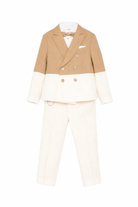 Completo per bambino Colorichiari beige con design color-block MJ508372 4951 26 COLORICHIARI KIDS 