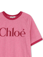 Abito per bambina Chloé Kids rosa a maniche corte C20819 F04 CHLOE' KIDS 