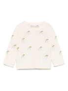 Cardigan Fayana per neonata Bonpoint beige con motivo con ricamo S05XCAK00009 104 BONPOINT 