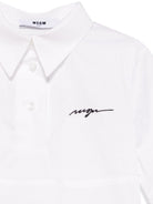 Abito con logo per bambina MSGM Kids bianco con colletto a punta S5MSJGDR271 001 MSGM KIDS 