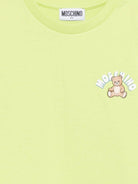 T-shirt per bambini Moschino Kids verde con stampa Teddy Bear HWM058LAA01 30355 MOSCHINO KIDS 