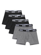 Set di cinque boxer Boss Kids multicolore con stampa logo sull'elastico J52664 09B BOSS KIDS 