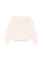 Cardigan Gole per neonata Molo rosa con texture traforata 4S26K305 5647 MOLO KIDS 