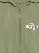 Giubbino per bambini Moschino Kids verde con stampa Teddy Bear sul davanti HUS05KL3A39 30037 MOSCHINO KIDS 