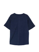 T-shirt per bambino Paolo Pecora Kids blu scuro con cuciture tono su tono PP4366 BLU PAOLO PECORA KIDS 