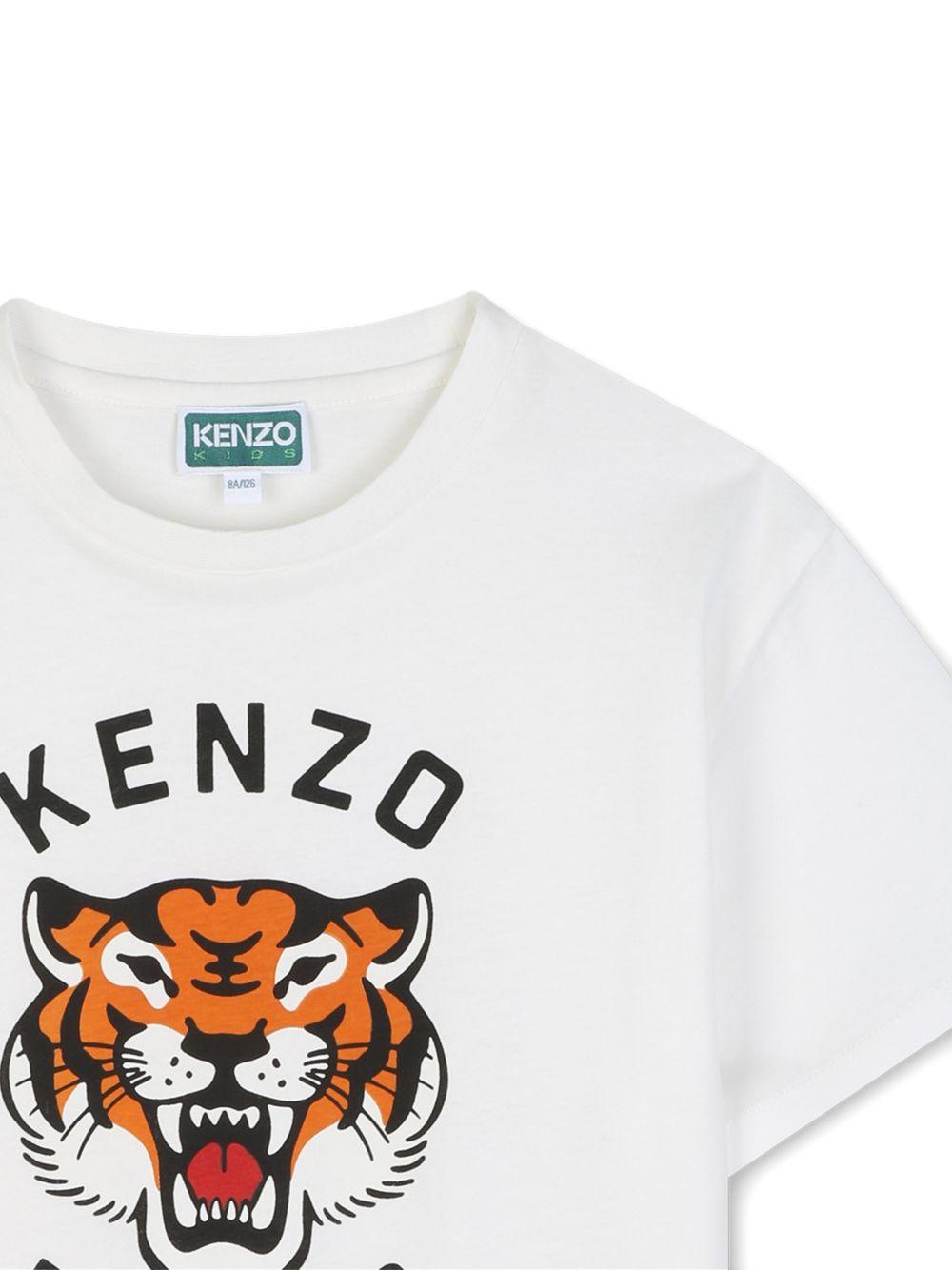 T-shirt per bambino Kenzo Kids bianca con stampa grafica K62051 117 KENZO KIDS 
