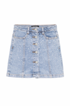 Gonna Bera per bambina Molo denim con decorazione a strass 2S26D120 9770 MOLO KIDS 