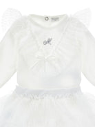 Set t-shirt e gonna per neonata Monnalisa Kids bianco con dettagli con ruches 35H500 8070 0001 MONNALISA KIDS 