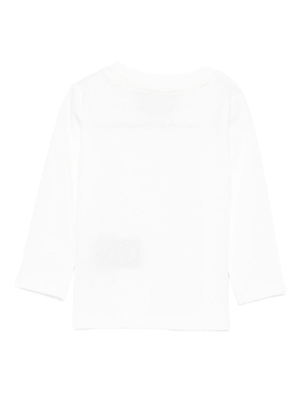 T-shirt per neonati John Richmond Junior bianco con maniche lunghe RIA25004TS OFF-WHITE JOHN RICHMOND JUNIOR 