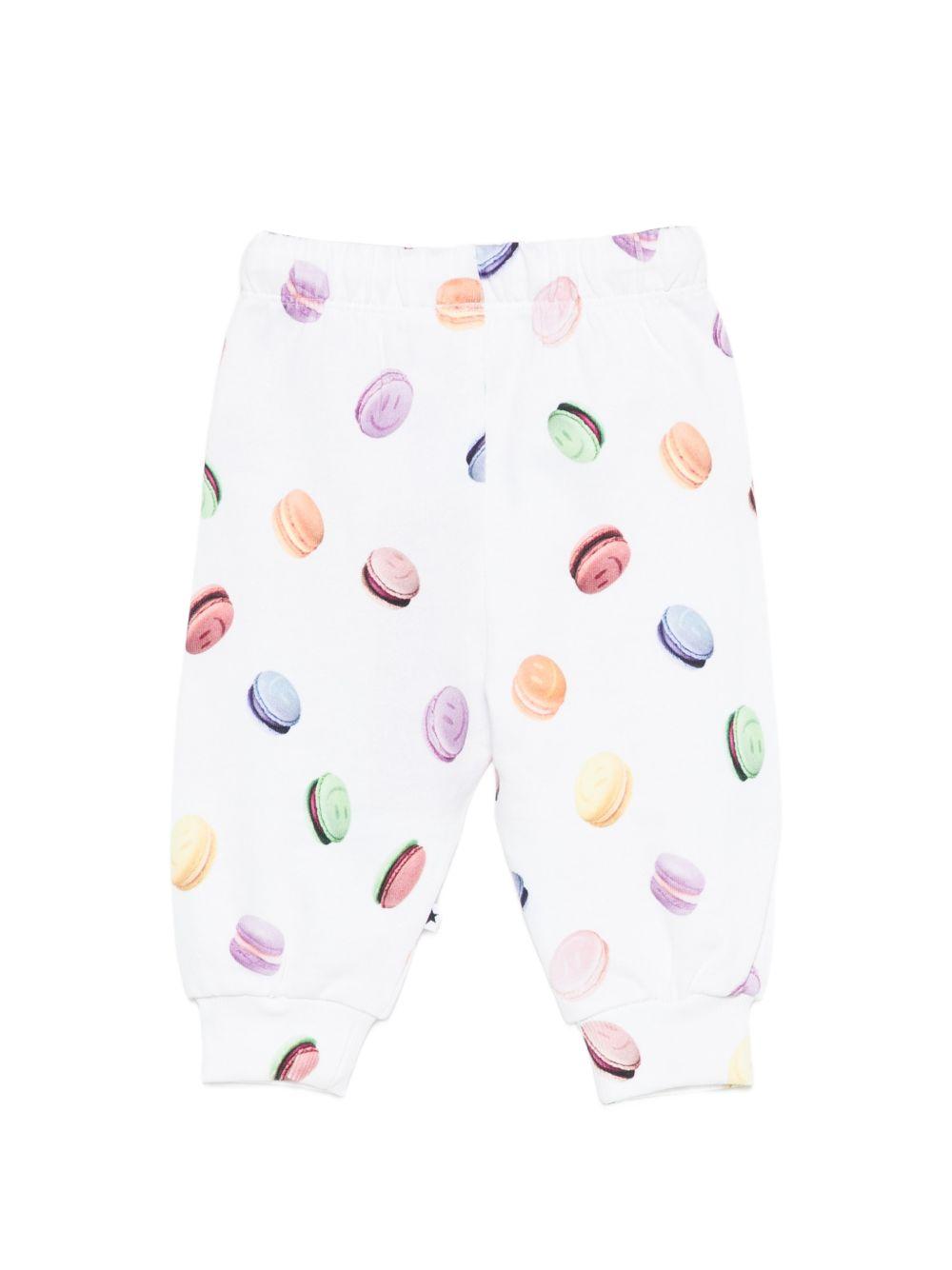 Pantaloni per neonati Molo beige con fantasia simeon 6S26I205 9571 MOLO KIDS 