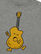 T-shirt per neonato Stella McCartney Kids grigia con stampa chitarra sul davanti TY8530 Z0434 807 STELLA McCARTNEY KIDS 