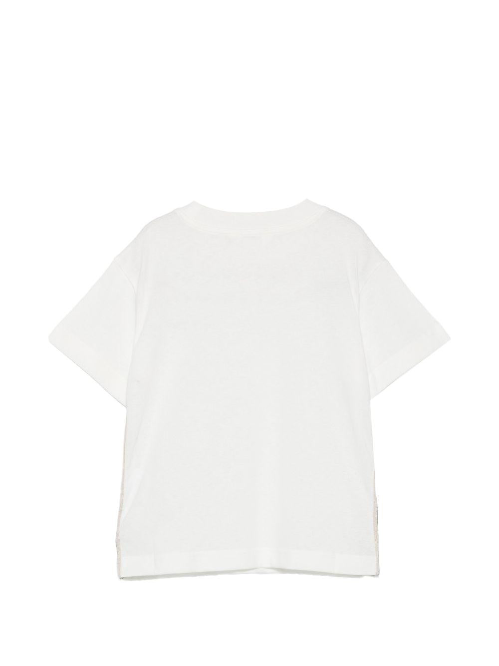 T-shirt per bambino Palm Angels Kids bianca con stampa del logo F6PAJBTH026 412 PALM ANGELS KIDS 