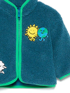 Giacca in pile per neonato Stella McCartney Kids Earth Friends blu TX2507 Z0506 673 STELLA McCARTNEY KIDS 