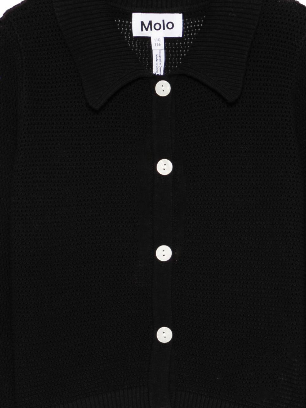 Maglione per bambino Molo nero con trama traforata 2S26K311 0099 MOLO KIDS 