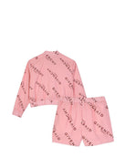Completo felpa e shorts per bambina Givenchy Kids rosa con stampa logo all-over H31553 46G GIVENCHY KIDS 