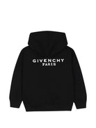 Felpa per bambino Givenchy Kids nera con stampa logo sul davanti H31285 09B GIVENCHY KIDS 