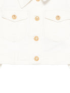 Giubbino per bambina Balmain Kids bianco con bottoni dorati BY2A07 Z3702 100 BALMAIN KIDS 
