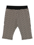 Pantaloni per neonato Balmain Kids beige con motivo monogramma BX6510 Z2411 106NE BALMAIN KIDS 