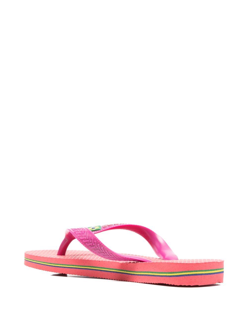 Infradito per bambina Havaianas Kids rosa con patch con logo sul lato 4110850 4380 HAVAIANAS KIDS 